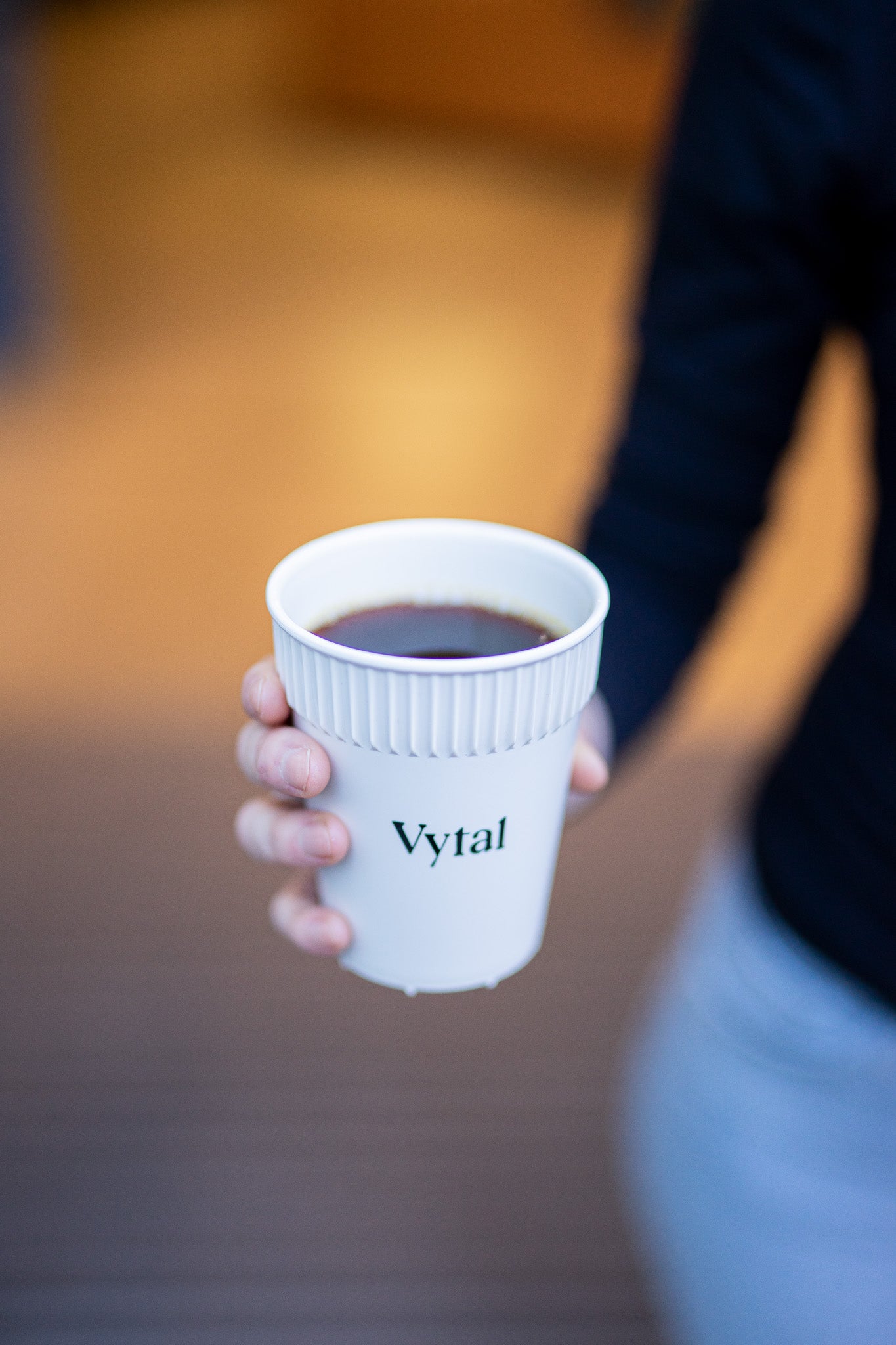 A Vital Reusable to go cup at 19grams Alex cafe and Roastery