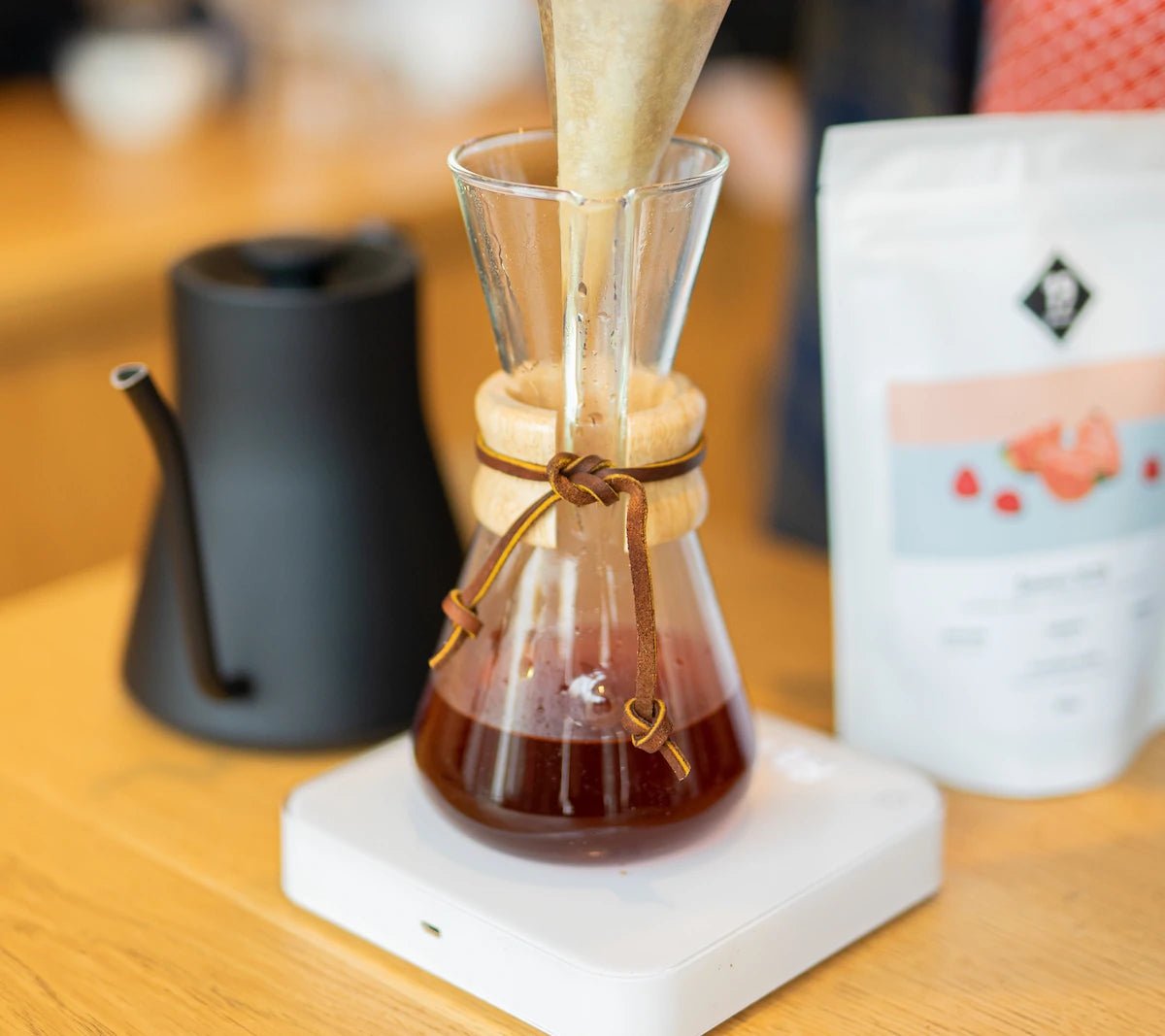 Frisch gebrühter Kaffee mit der Chemex