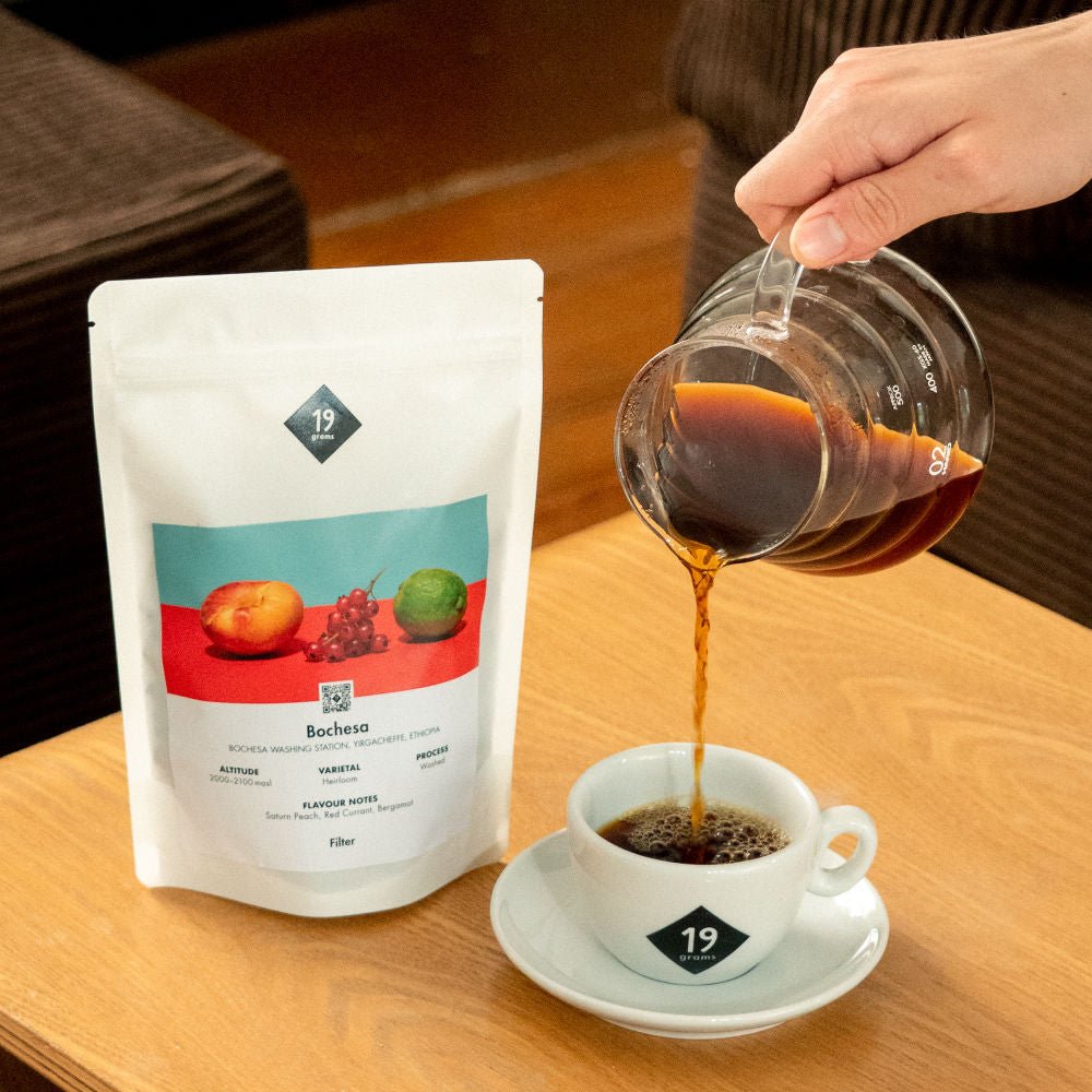 19grams Bochesa Filterkaffee mit frischem Filter Kaffee