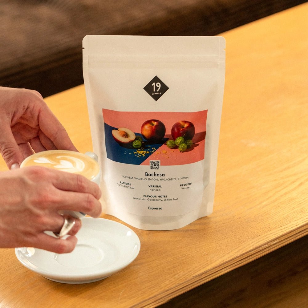 19grams Bochesa Äthiopien Kaffee mit Cappuccino