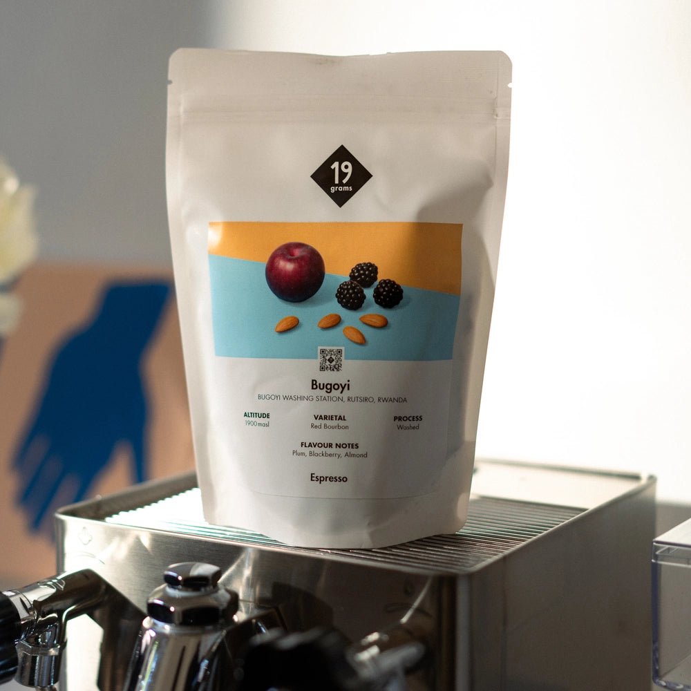 19grams Bugoyi Espresso auf der Espresso Maschine