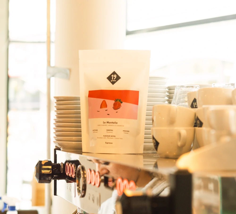 19grams La Montana Kaffee auf einer Espressomaschine