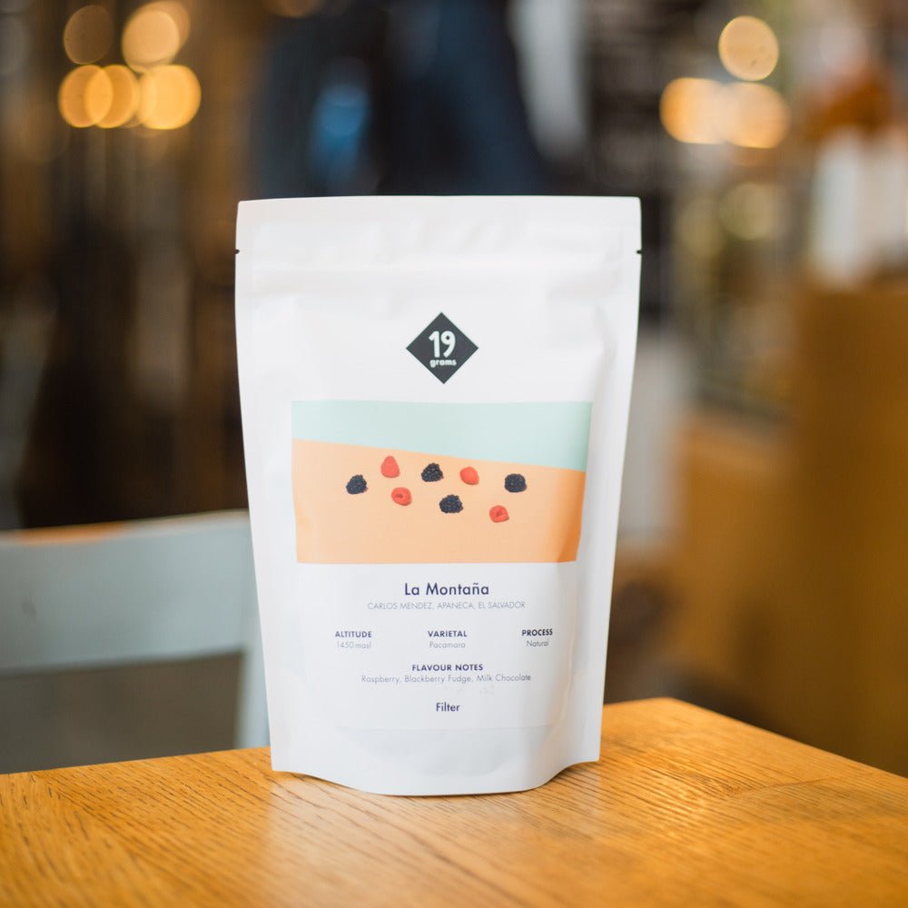 19gram La Montana Elsalvador Filterkaffee auf dem Tisch