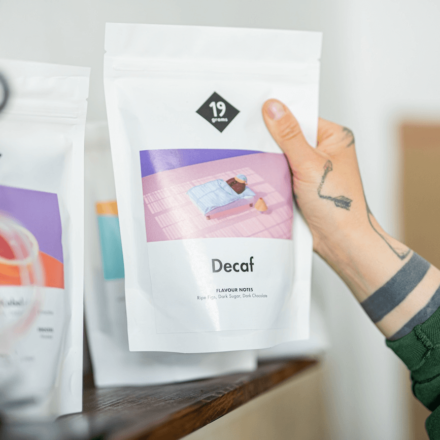 Deine 19grams 250g Tüte Decaf Kaffee