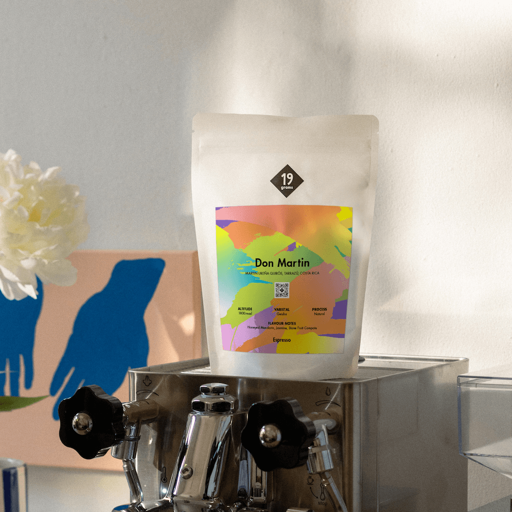 19grams Don Martin Espresso aus Costa Rica auf einer Espresso Maschine