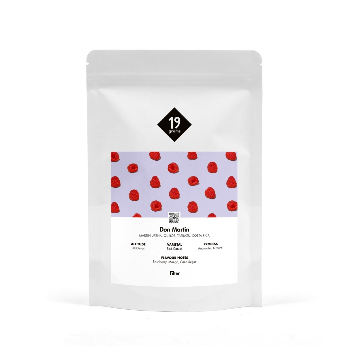 19grams Filter Kaffee Don Martin aus Costa Rica mit Noten von Himbeer, Mango und Rohrzucker