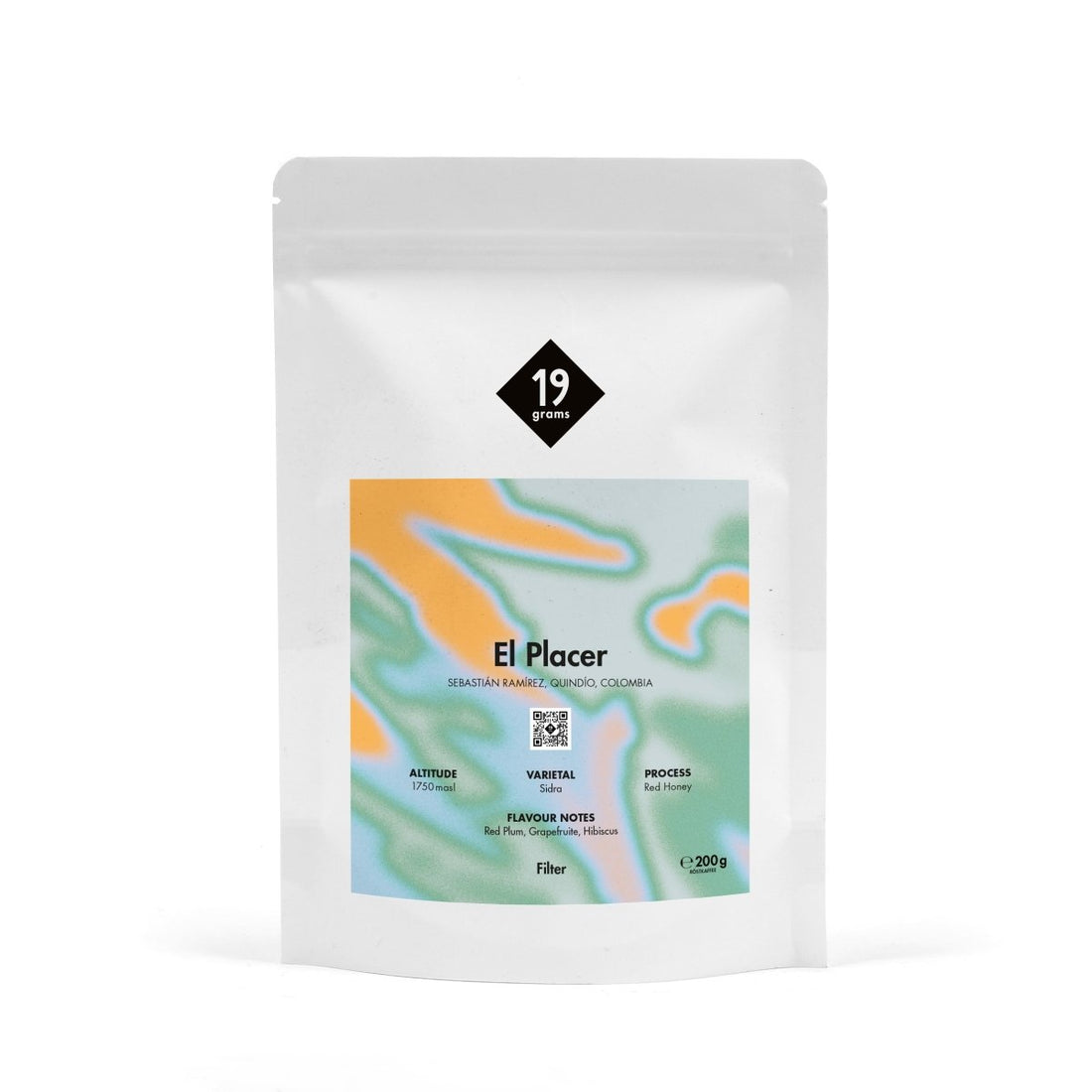 19grams El Placer Filter – Sidra Red Honey, Quindío Kolumbien – Geschmacksnoten Red Plum, Grapefruit, Hibiskus
