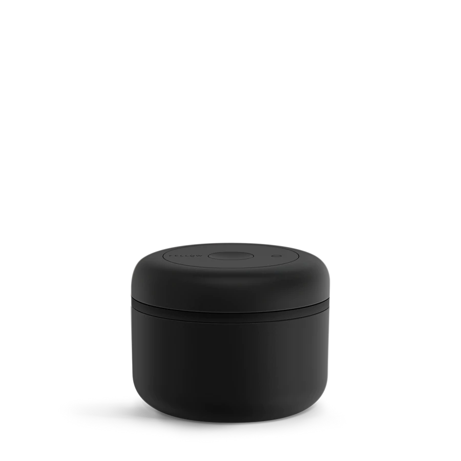 Fellow Atmos Canister Kaffee-Aufbewahrungsdose 400ml Matt-Schwarz freigestellt – Kaffee-Zubehör bei 19grams Berlin