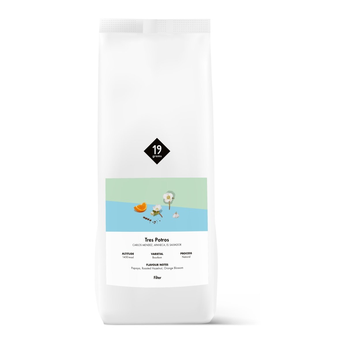19grams Los Tres Potros Bourbon - El Salvador Filter 1000g