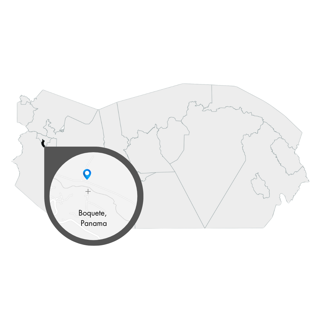 Karte von Panama mit Vergrößerung vom Ort Boquete