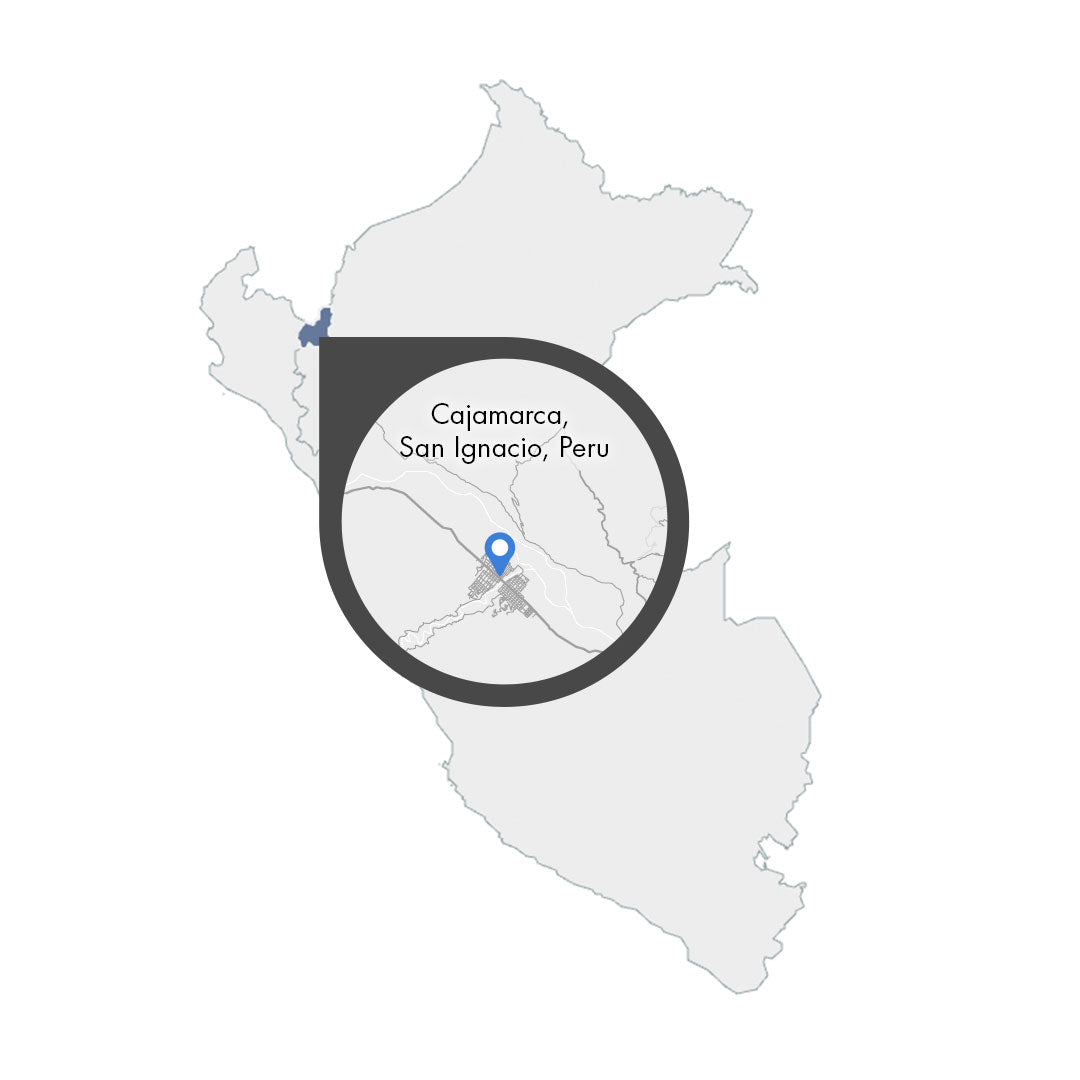 Karte der Kaffeeanbauregion Cajamarca – San Ignacio in Peru – Herkunftsregion für 19grams Finca Naranjal und Finca Ecológica Specialty Coffee