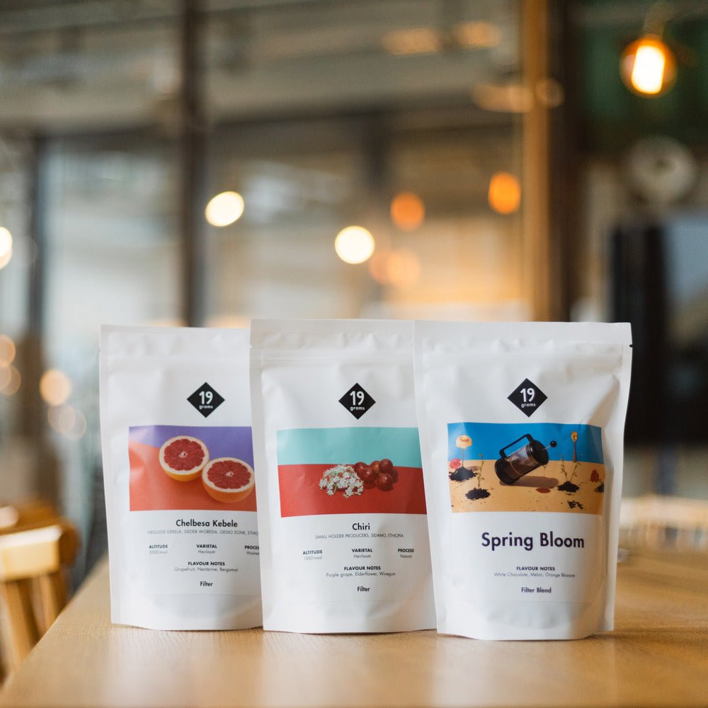 19grams Kaffee Probierset mit 3 verschiedenen Kaffees