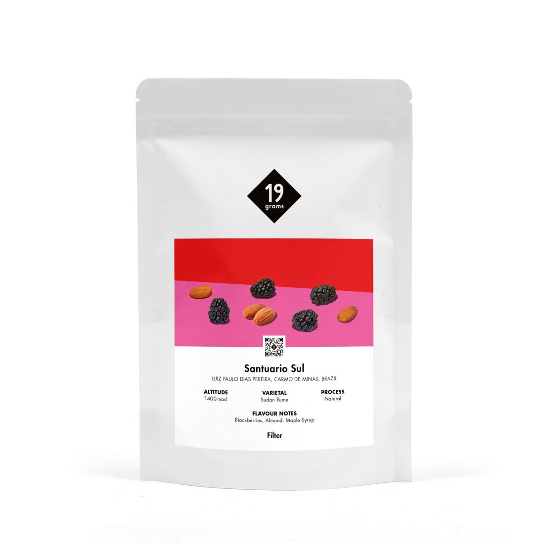 19grams Santuario Sul Rume Filterkaffee in einem 250g Beutel