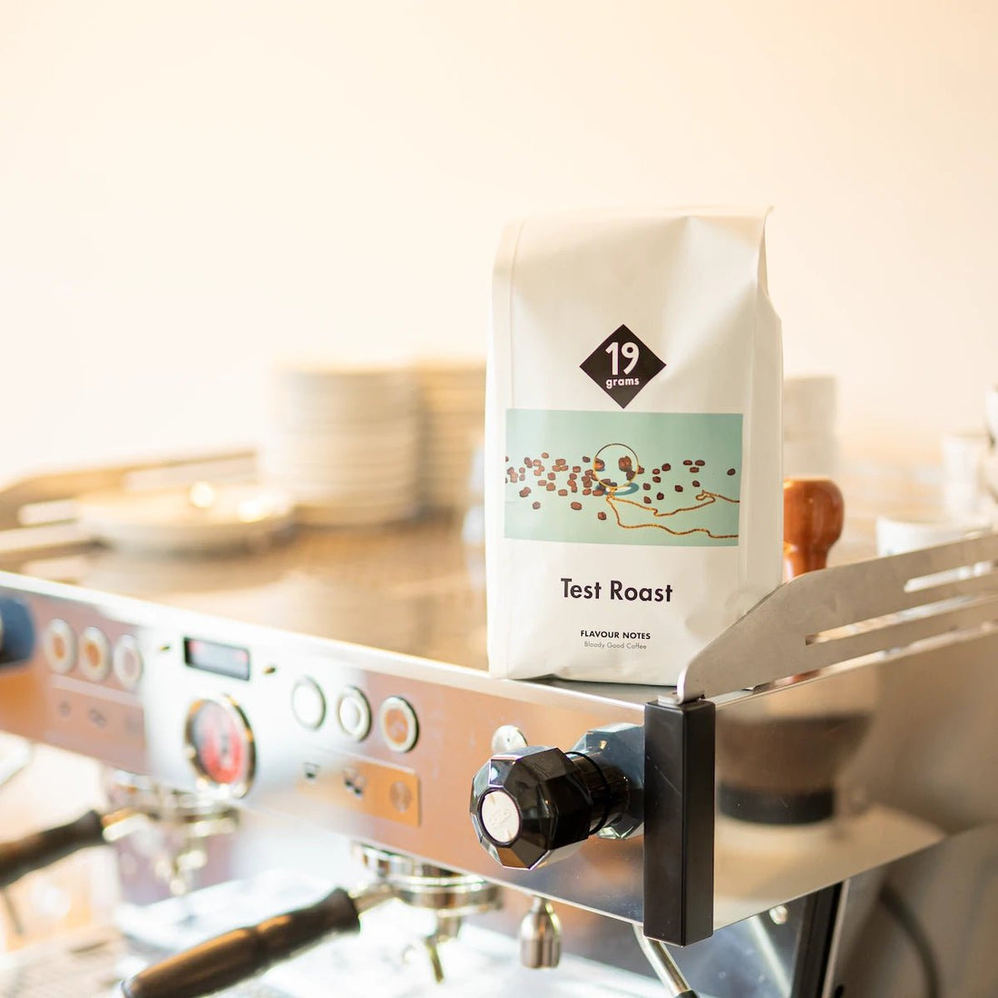 19grams Test Roast auf der Espresso Maschine