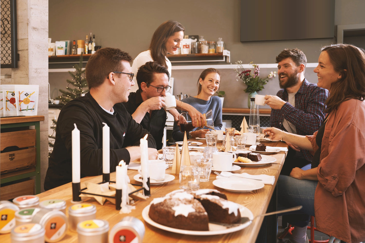 Weihnachtsessen mit 19grams Kaffee und Team