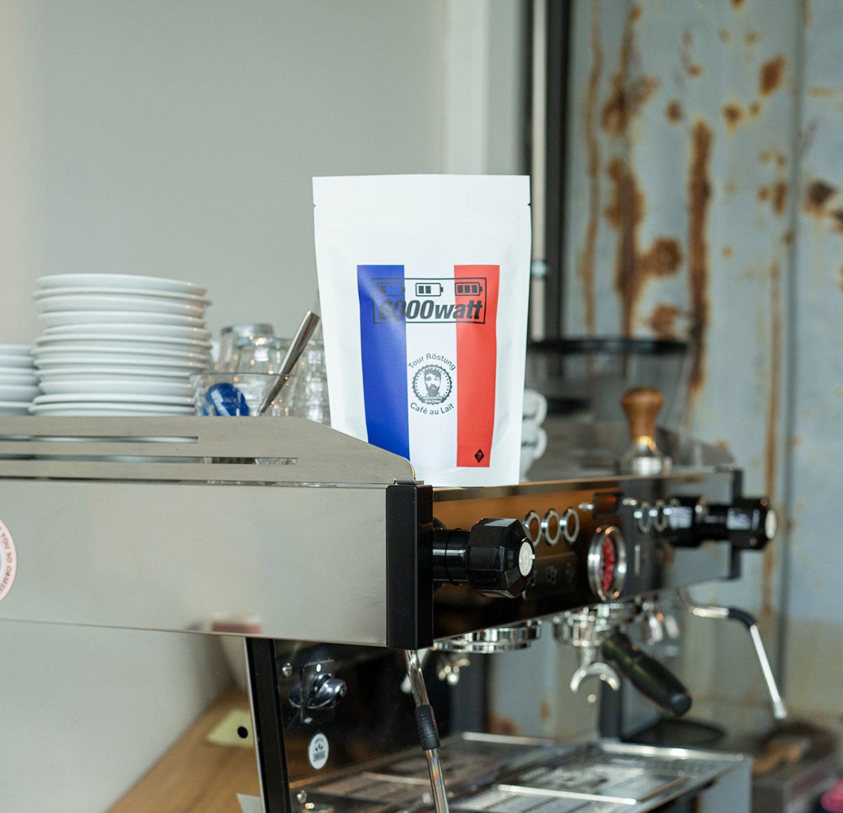 Deine 250g Tüte Tour Röstung Espressobohnen von 8000watt und Rick Zabel Infos