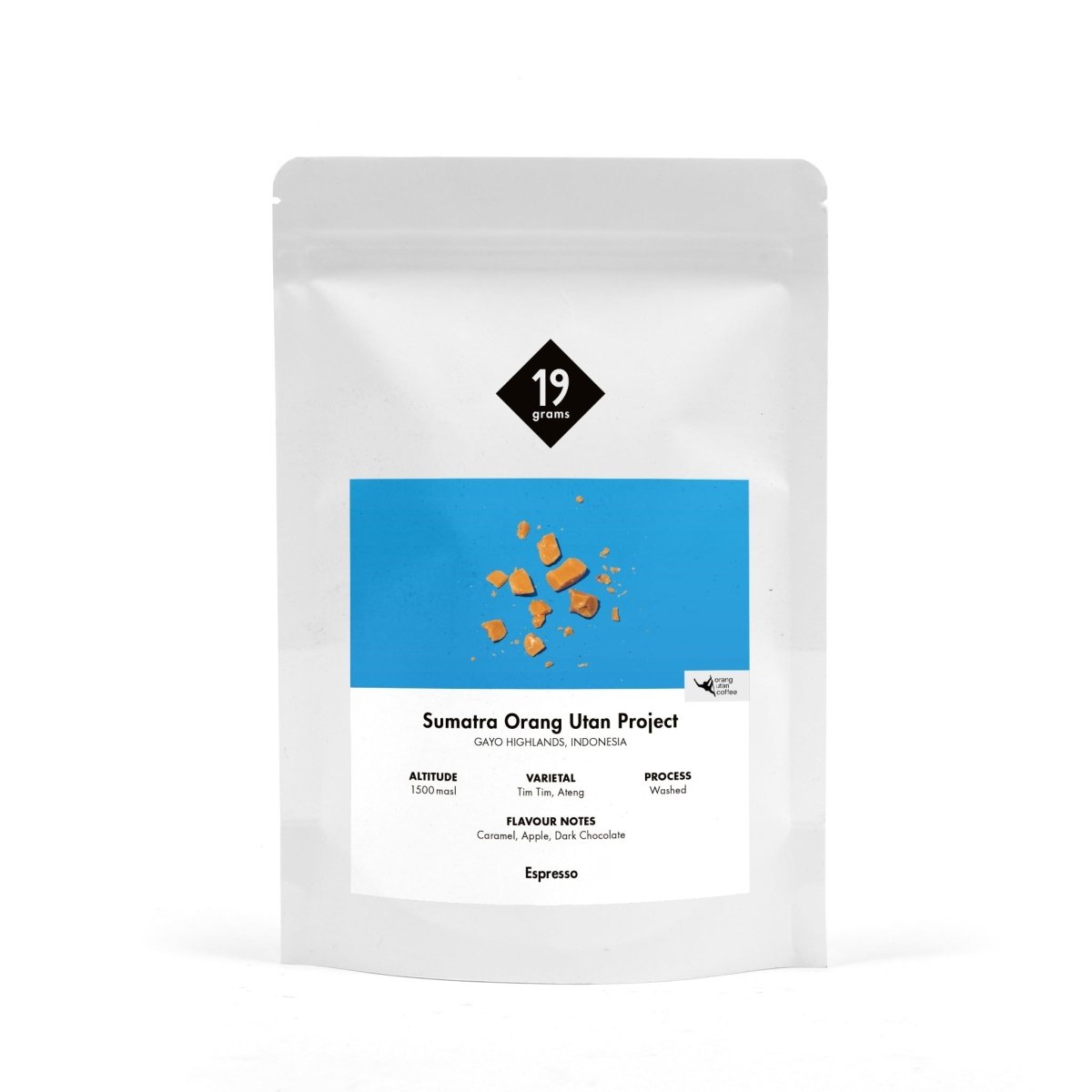 Deine 250g Tüte Orang Utan Sumatra Espresso