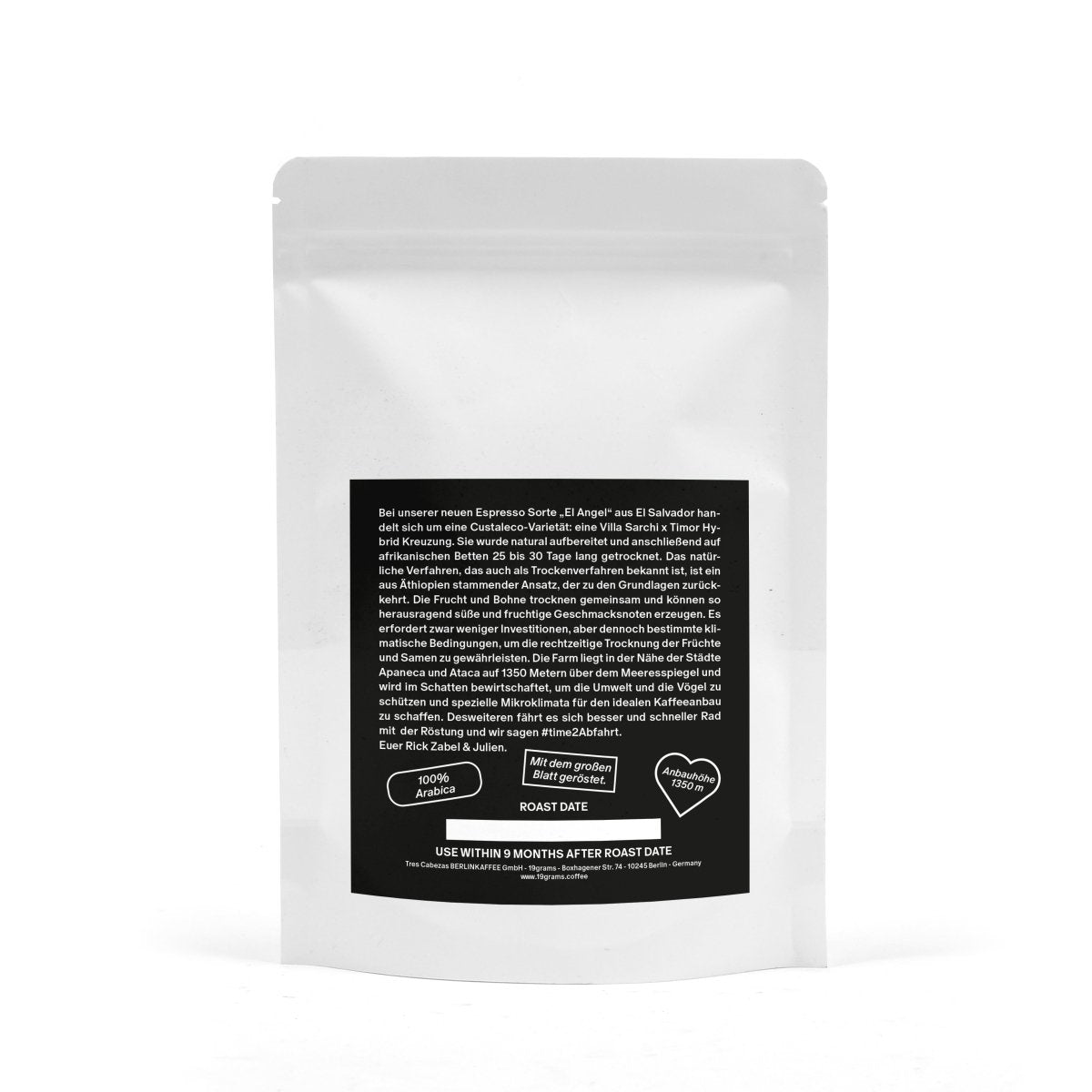 Mockup Rückseite: 19grams 8000watt XMAS Espresso