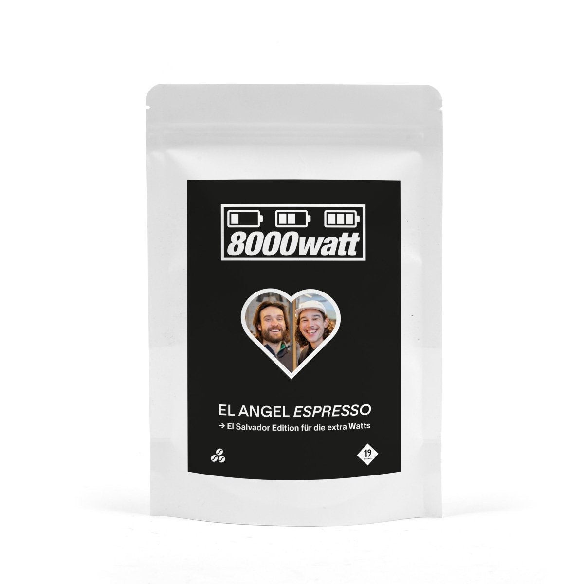 Mockup Vorderseite: 19grams 8000watt XMAS Espresso