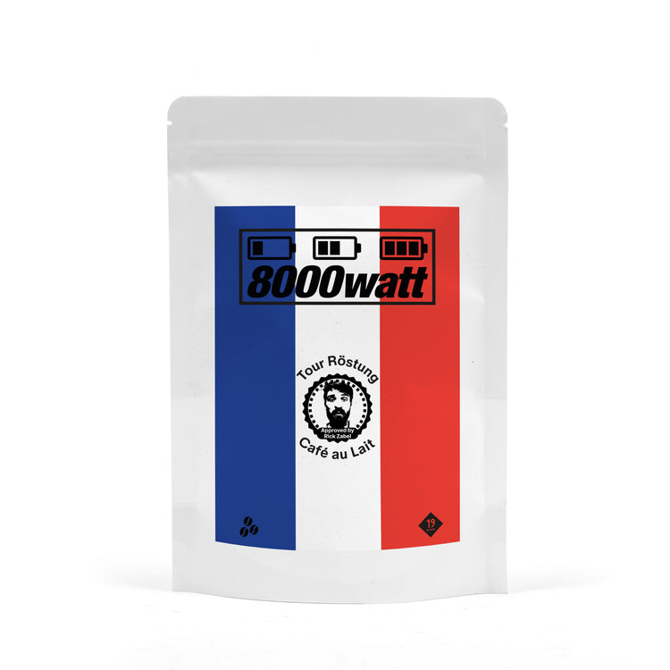 Deine 250g Tüte Tour Röstung Espresso von 8000watt und Rick Zabel