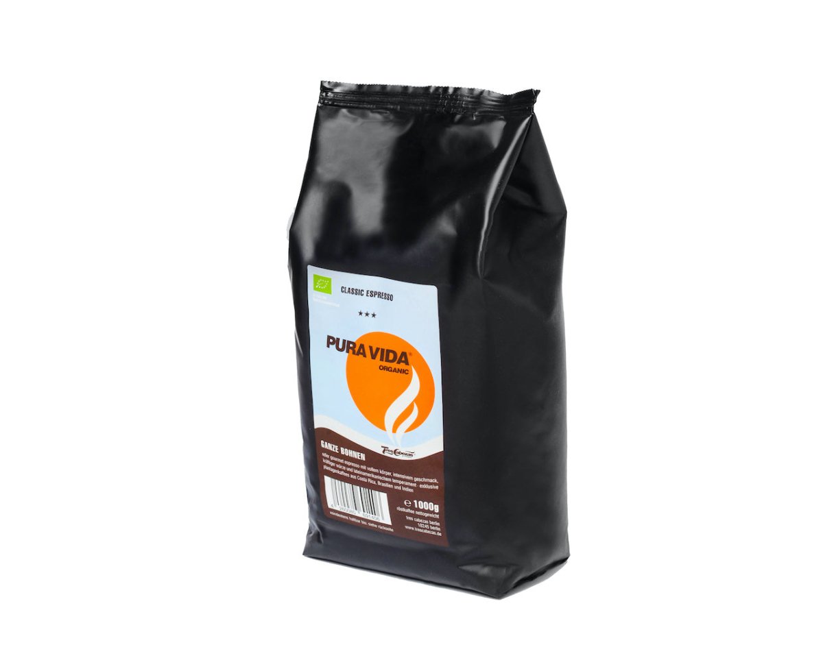 Deine 1000g Tüte Pura Vida Organic Espresso