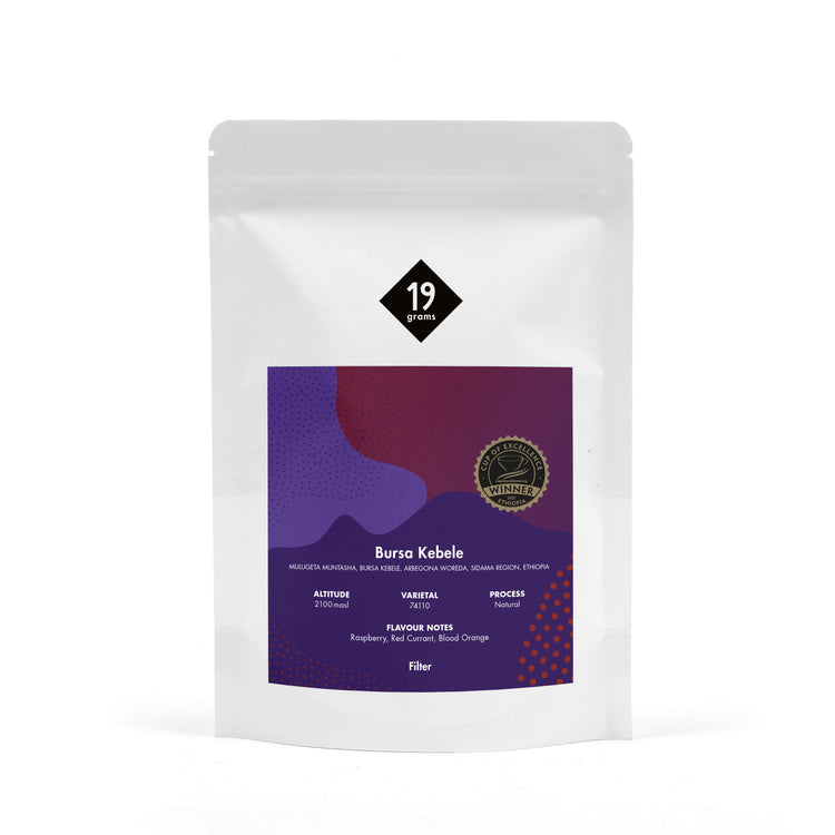 Mockup Vorderseite 19grams Bursa Kebele - Äthiopien Filter