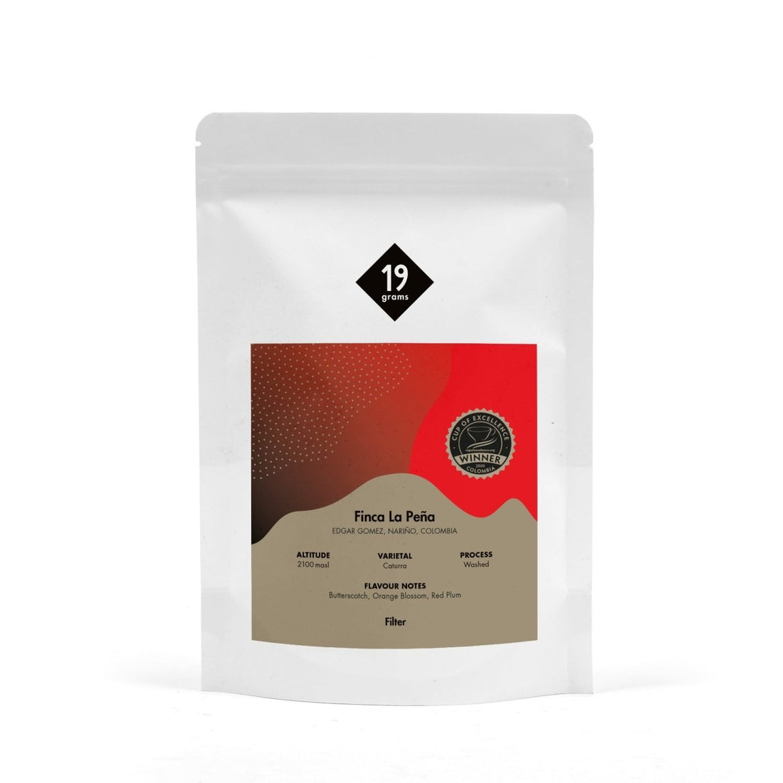 Deine 200g Tüte Finca La Peña Kolumbien COE Filter