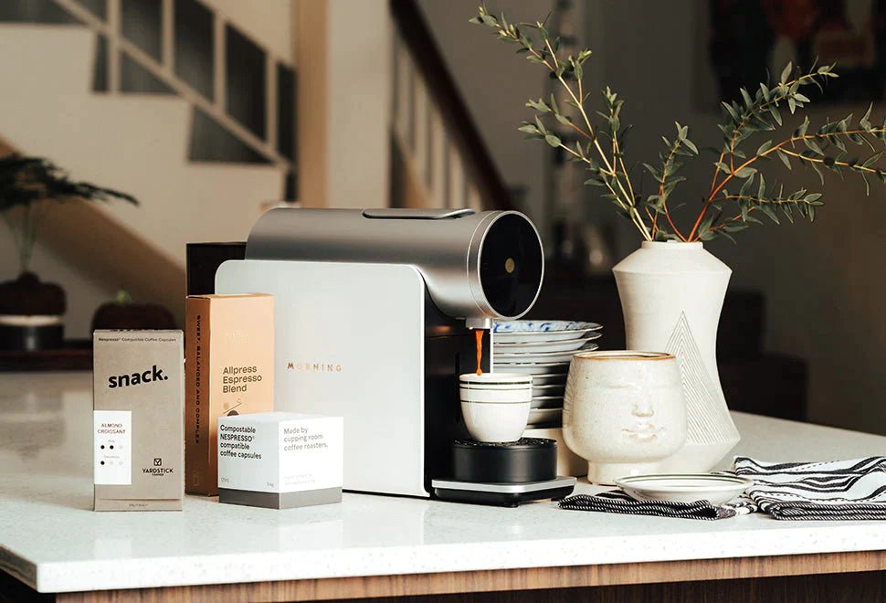 19grams Morning Capsule Machine, White - Morning Set