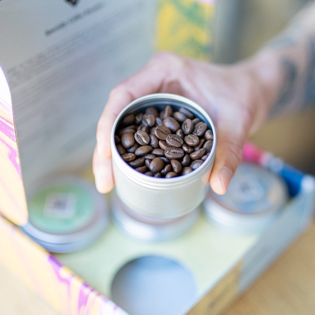 19grams Espresso Testbox mit offener Dose