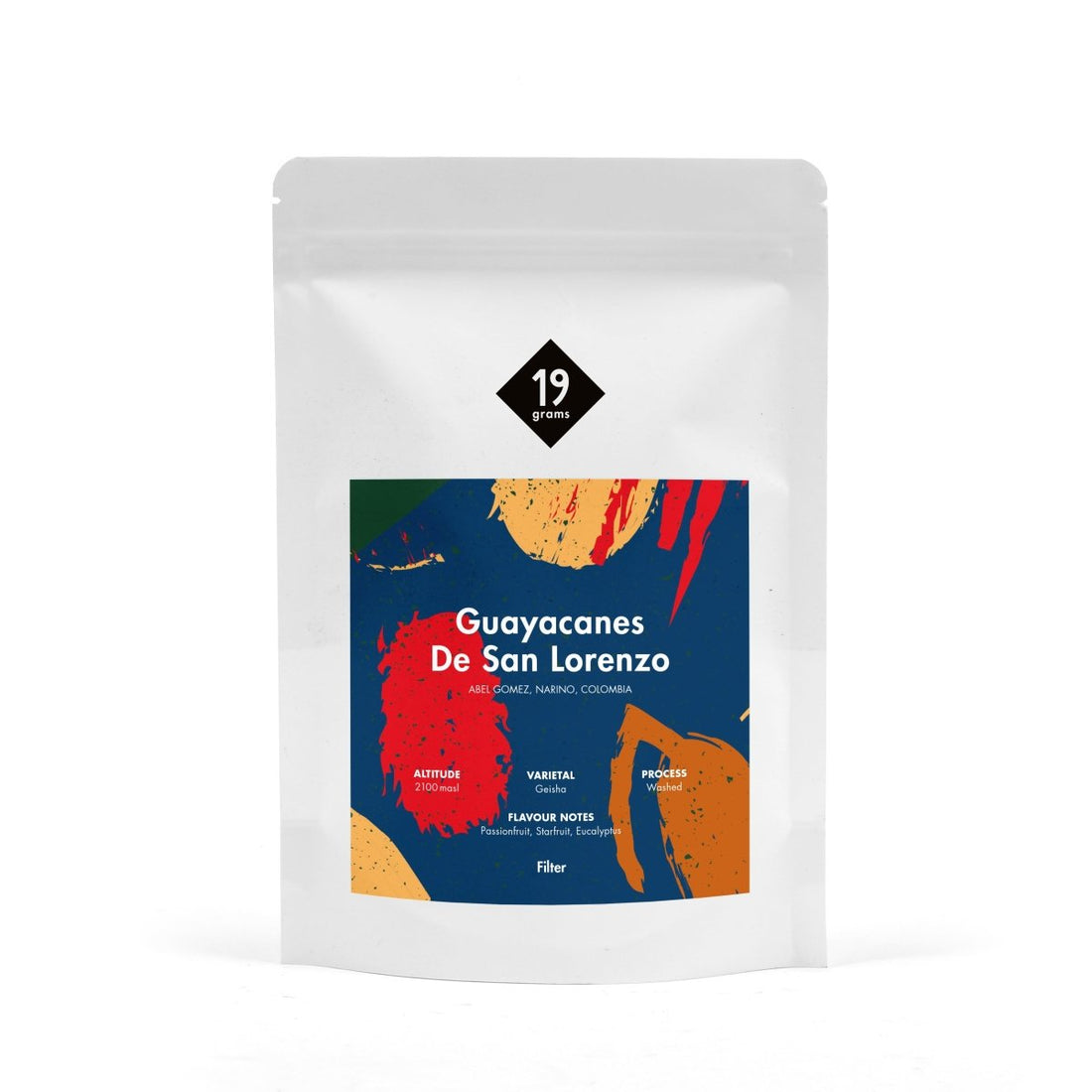 Deine 250g 19grams Guayacanes De San Lorenzo Geisha - Kolumbien Filter Tüte