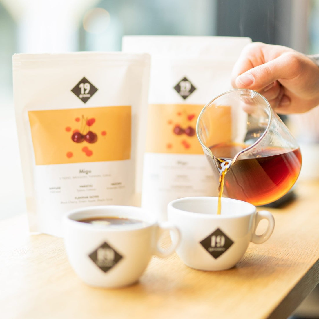 Packshot Migu Aneorobic Filter mit Filtertassen im Vordergrund