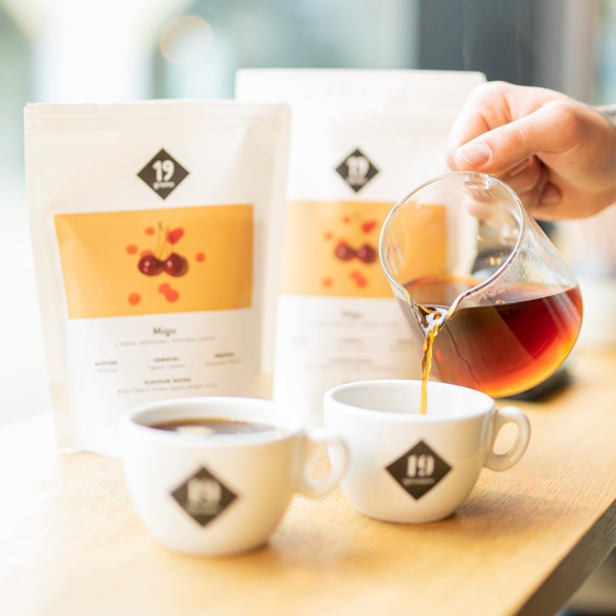 Packshot Migu Aneorobic Filter mit Filtertassen im Vordergrund