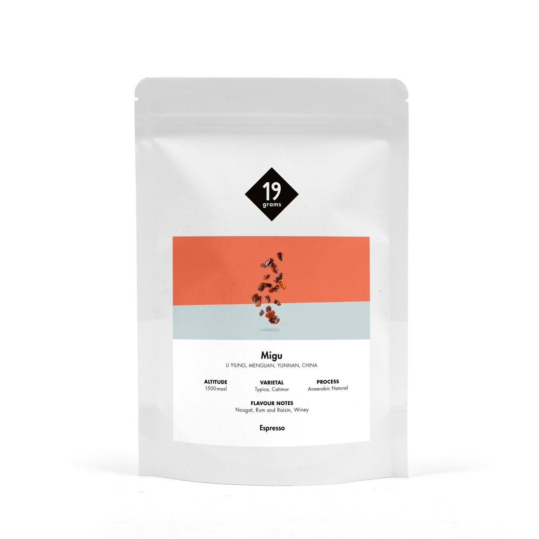 Deine 250g 19grams Migu Anaerobic Natural - China Espresso Tüte