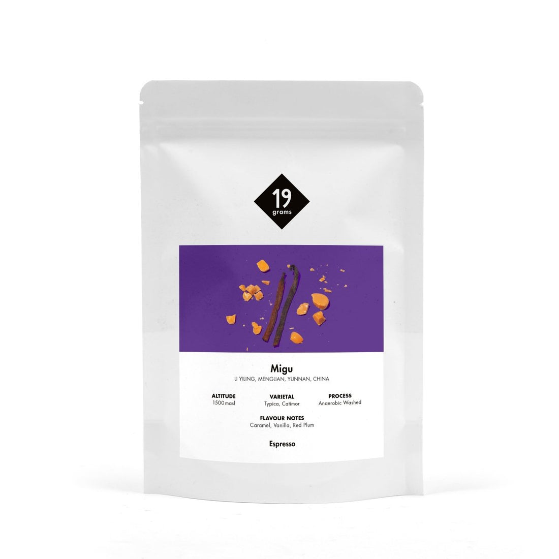 Deine 250g 19grams Migu Anaerobic Washed - China Espresso Tüte