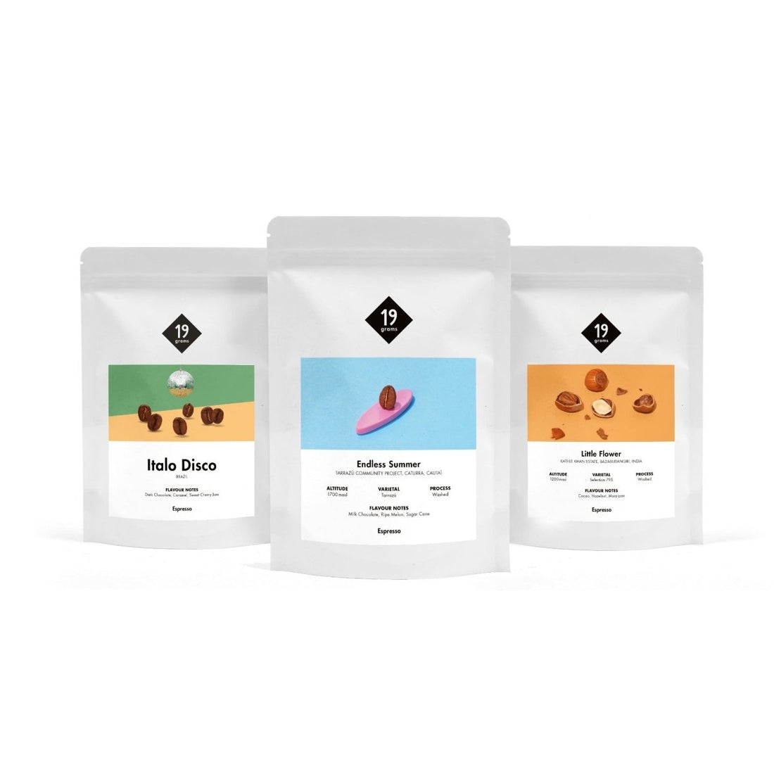 19grams Kaffee Probierset für Vollautomat