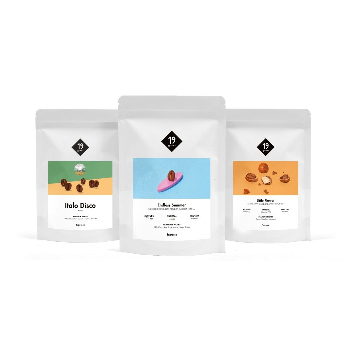 19grams Kaffee Probierset für Vollautomat