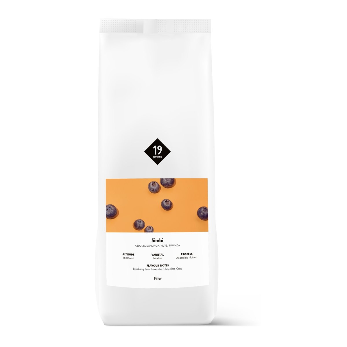 19grams Simbi Anaerobic Natural - Ruanda Filter 1000g