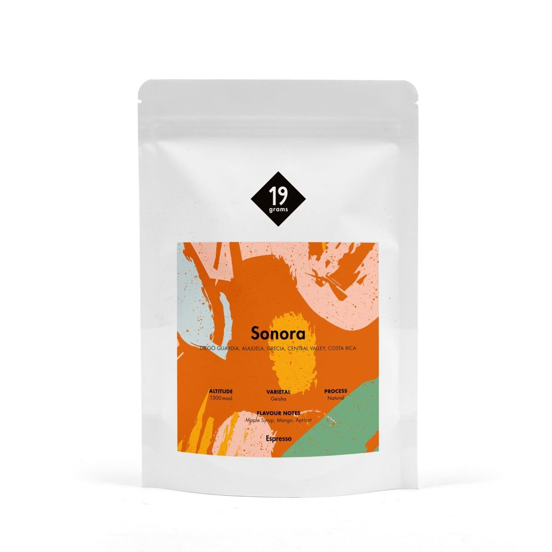 Deine 250g 19grams Sonora Geisha Natural - Costa Rica Espresso Tüte