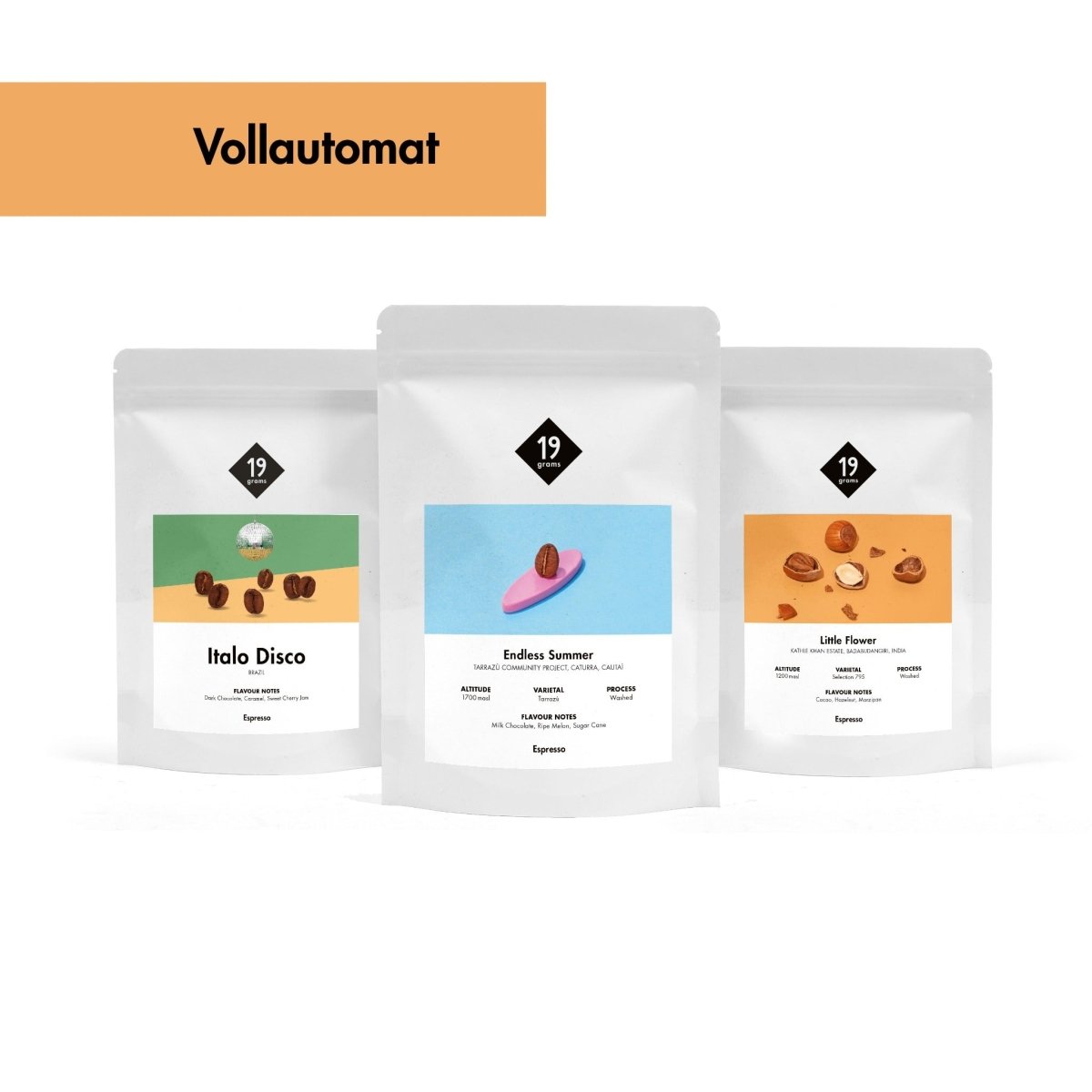 3 19grams Vollautomaten Kaffee Probierset