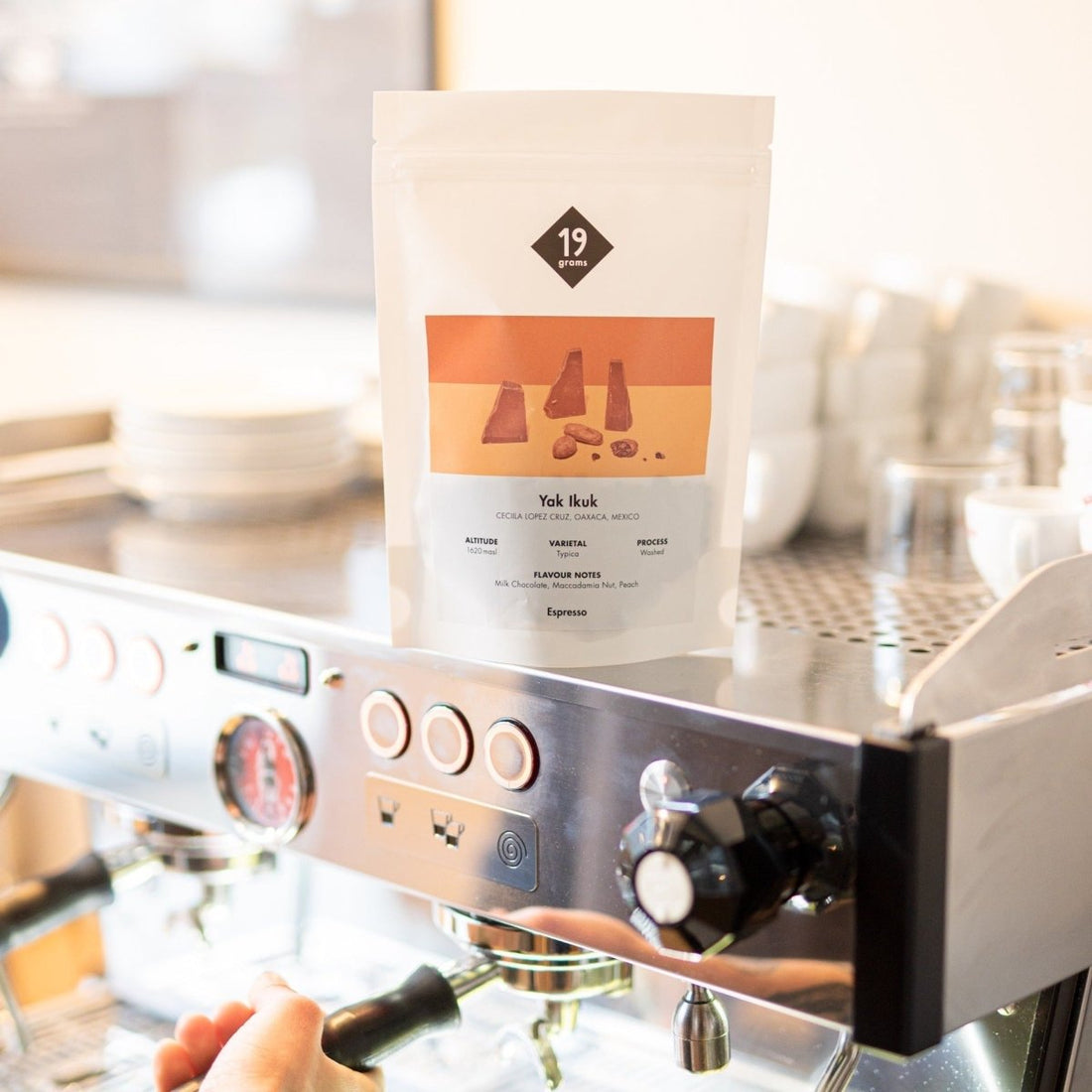 19grams Yak Ikuk Espresso aus Mexiko auf Siebträgermaschine - Espressobohnen für professionelle Kaffeezubereitung