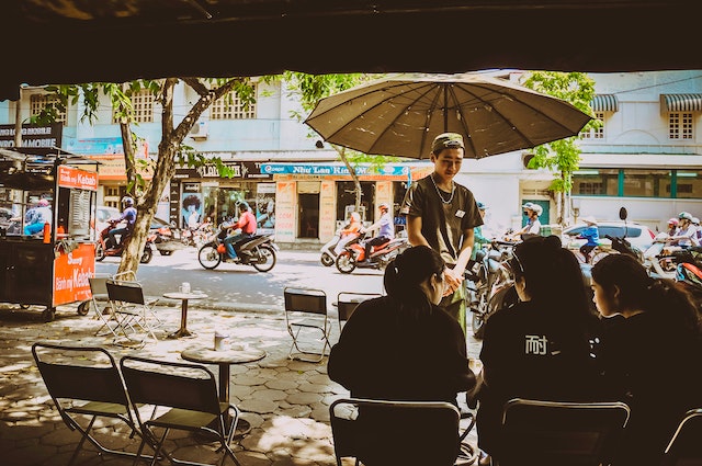 A cafe in Vietnam