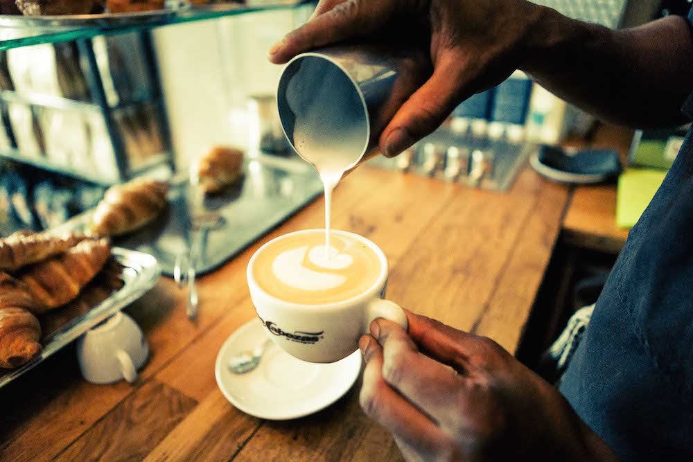 Latte Art Anleitung Blume