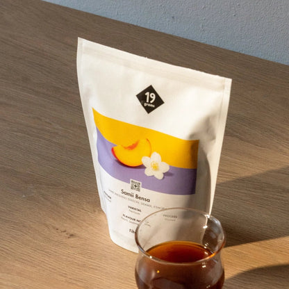 Samii Bensa Äthiopien Filterkaffee 19grams Berlin Roastery, fruchtige Pfirsich- und Jasminnoten.