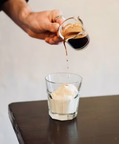 Affogato Kaffee mit Vanilleeis