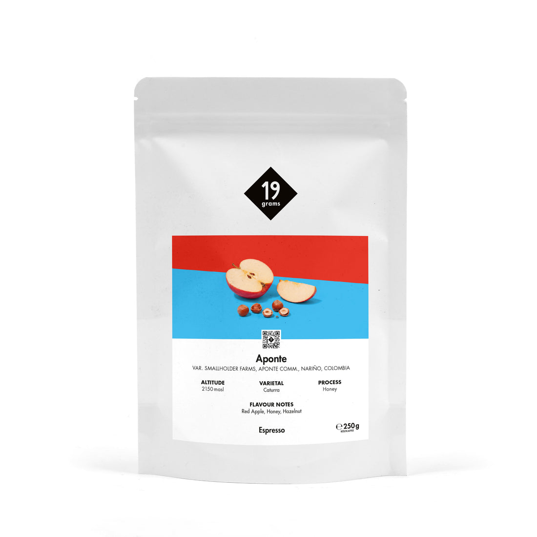 19grams Aponte Espresso Kaffeebohnen 250g - Specialty Coffee aus Kolumbien, hochwertig geröstet von 19grams Coffee Roasters Berlin