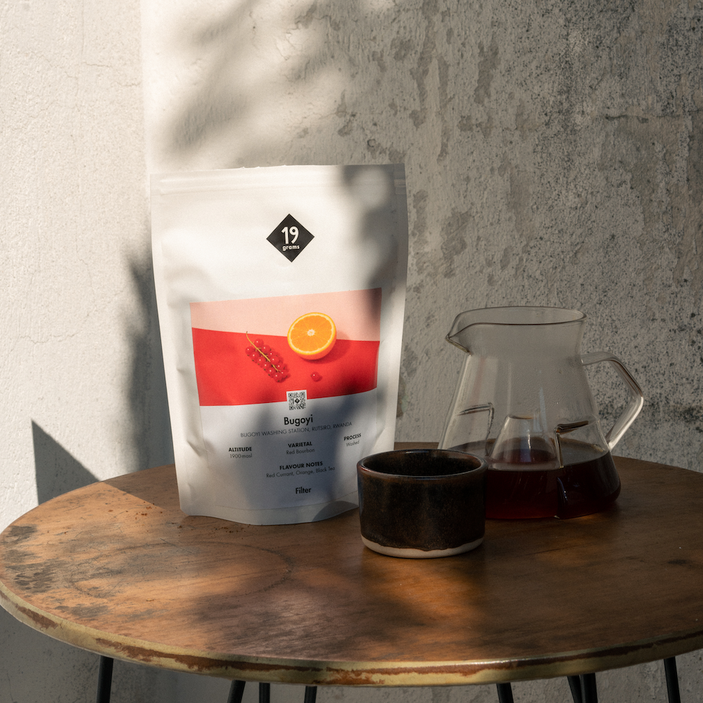 19grams Bogoyi Filter mit frischem Kaffee auf dem Tisch
