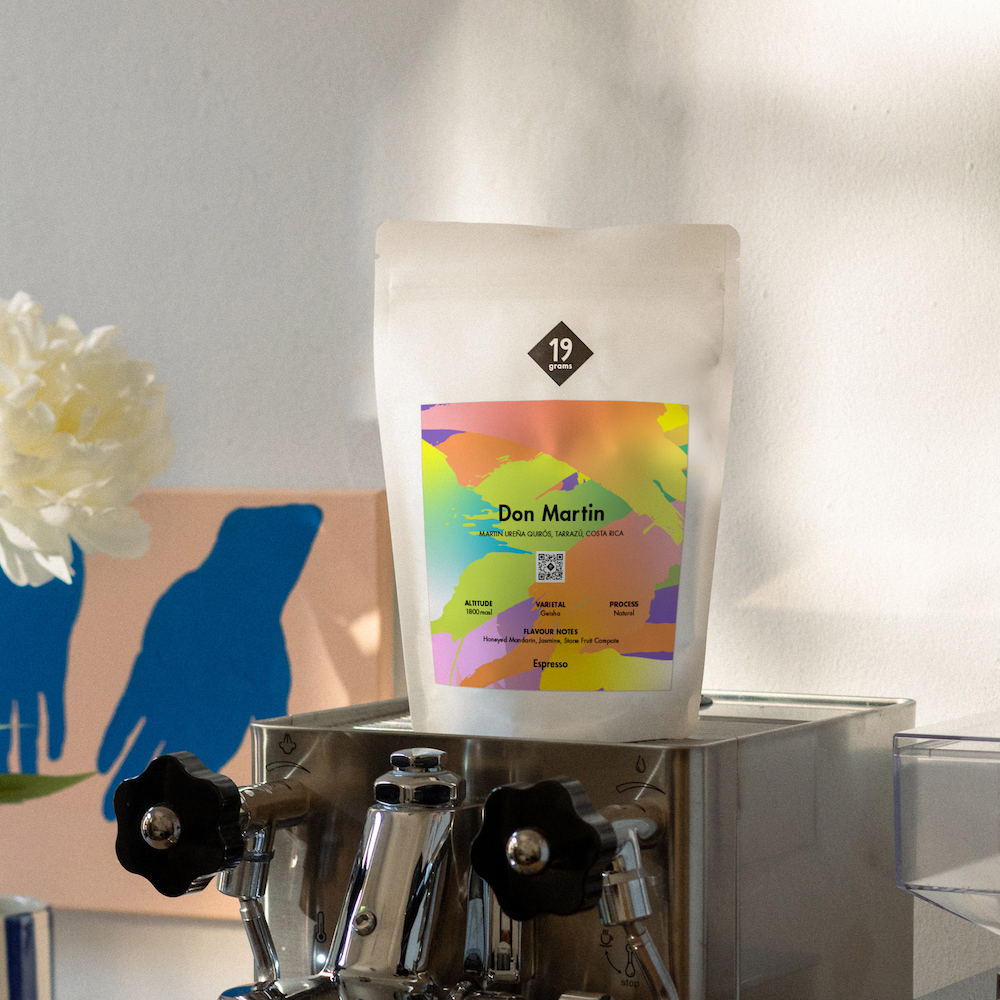 19grams Don Martin Espresso aus Costa Rica auf einer Espresso Maschine