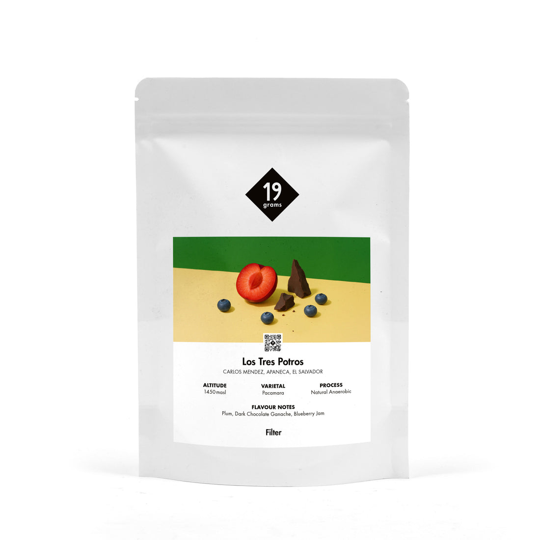 19grams Los Tres Potros Natural Anaerobic 250g Tüte Filter Kaffee