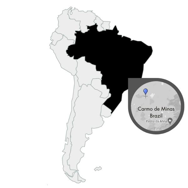 Map Yirgacheffee Brazil