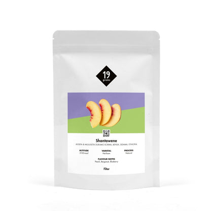 19grams Shantawene Filterkaffee Verpackung - äthiopischer Single Origin  mit Pfirsich-Noten